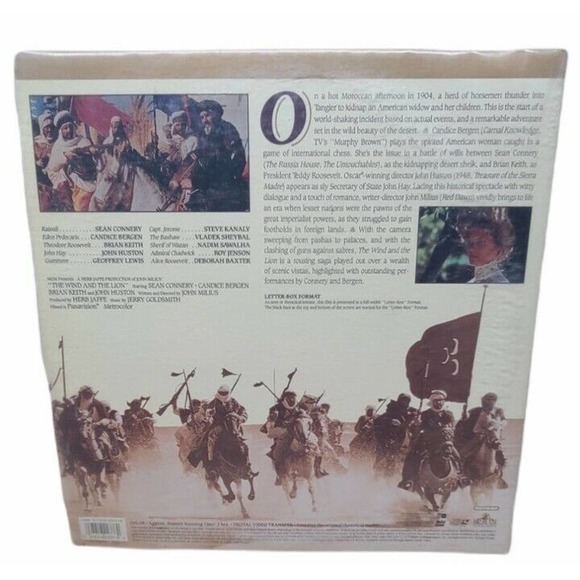 The Wind And The Lion Laserdisc Movie - Deluxe Letter Box Edition Sean Connery - Picture 2 of 3